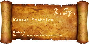 Keszei Szabolcs névjegykártya